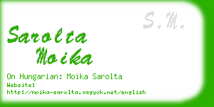 sarolta moika business card